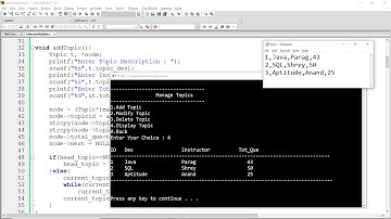 Interview Analysis System - Part-6 (Add Topic in LinkedList and write LinkedList into File)