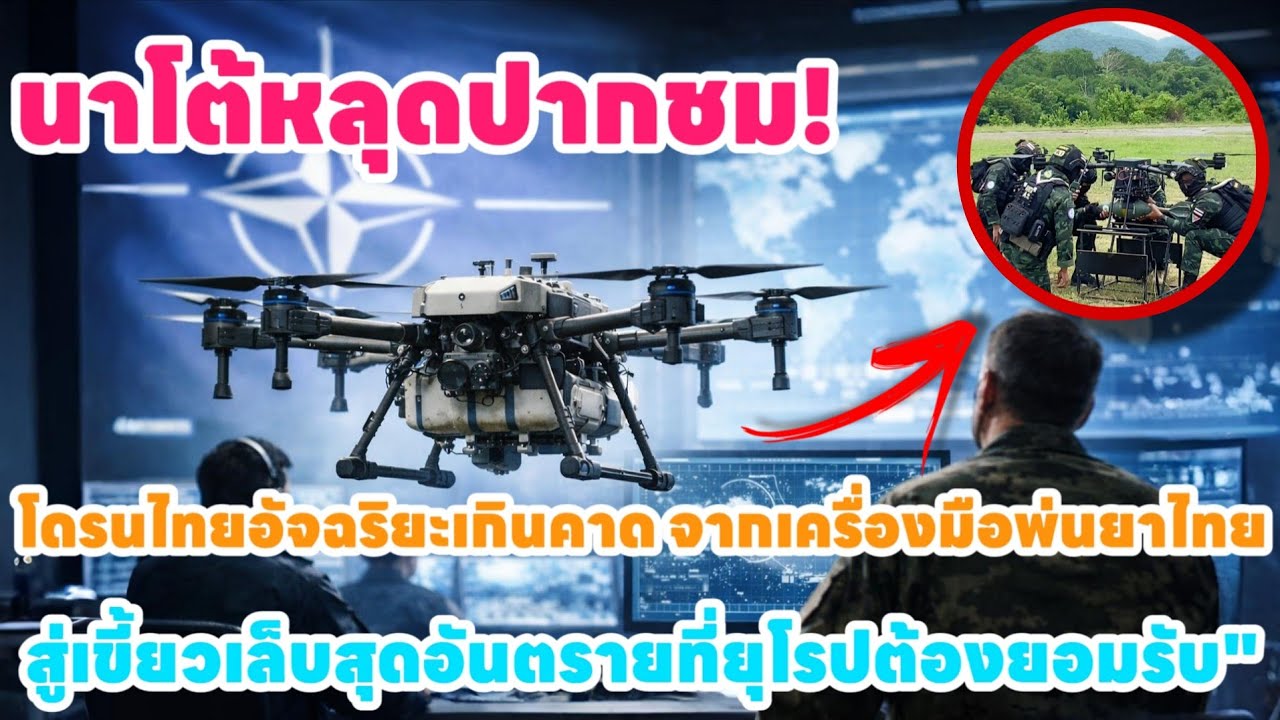 ​นาโต้หลุดปากชม! โดรนไทยอัจฉริยะเกินคาด จากเครื่องมือพ่นยา สู่เขี้ยวเล็บสุดอันตรายที่ยุโรปต้องยอมรับ