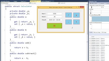 C# - How to Create a Simple Calculator using struct