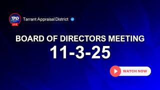 TAD Board of Directors Meeting 11-3-2025