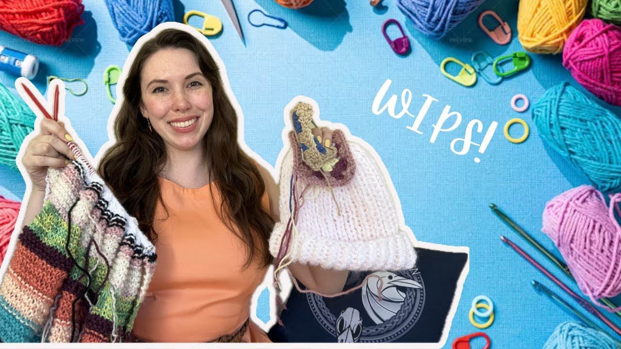 All My Knit and Crochet Wips! Yarn Works in Progress~ - YouTube