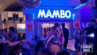 Nightlife Ibiza⁴ᴷ60fps - Ibiza 2023 Café Mambo - Glitterbox 2023 Pre-Party with Roger Sanchez