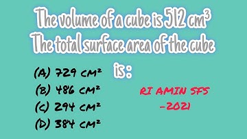 The volume of a cube is 512 cm³.The total surface area of the cube is :