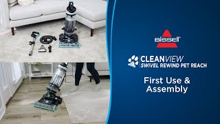 Assembly & First Use | CleanView® Swivel Rewind Pet Reach Upright Vacuum