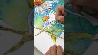 gesso watercolor painting dog into