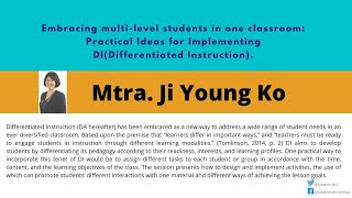 Webinar: Embracing multi-level students in one classroom