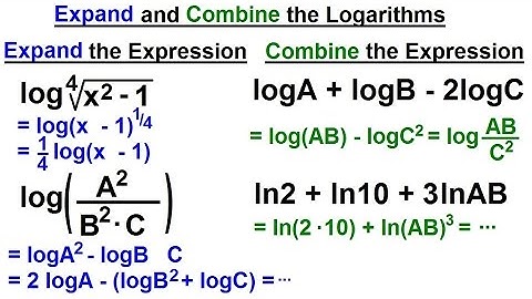 PreCalculus - Logarithmic Function (14 of 23) Expand and Combine Logarithmic Expressions***