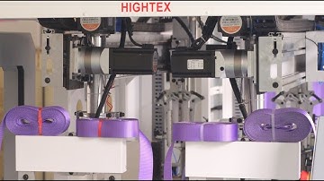 Production Automation: Fully automatic measuring, cutting, winding and strapping of cargo strap
