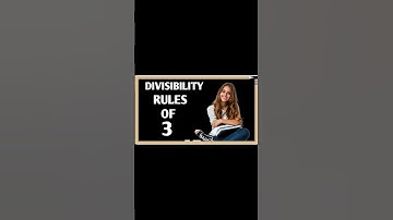 3 के लिए विभाज्यता नियम | divisibility rules for 3 I divisibility rule of 3 I