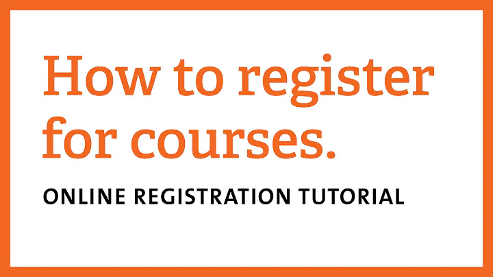 How to Register for Courses