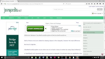 Difference Between ClassNotFoundException & NoClassDefFoundError. - javapedia.net