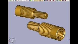 FreeCAD Часть 81. Пример создания модели. Резьба