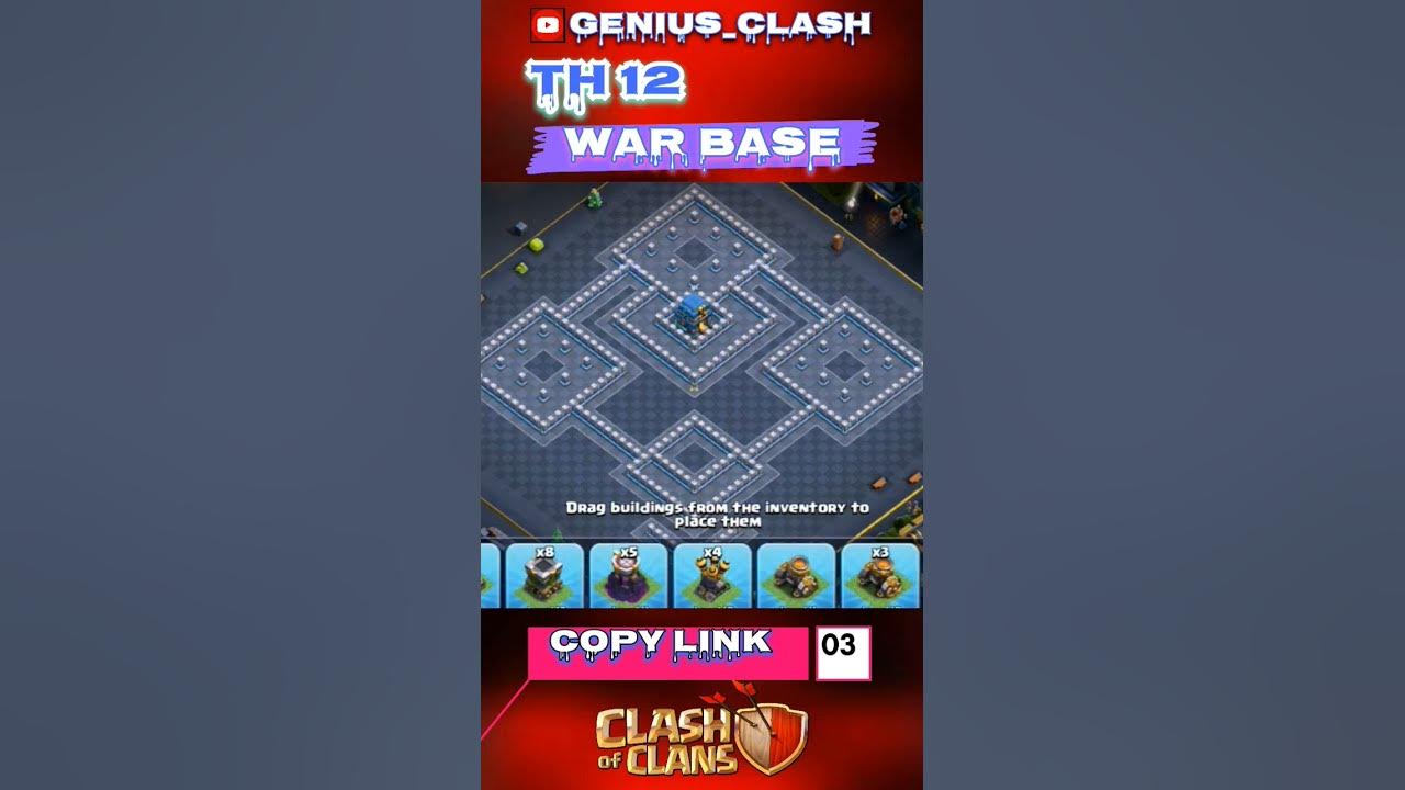 NEW TH 12 War Base #clashofclans #shorts #baselink #th12 #coc #warbase