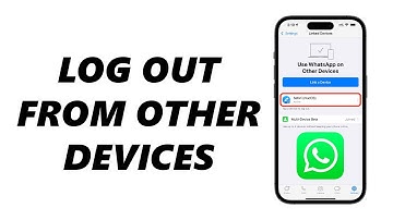 How To Remove My Whatsapp Account From Other Devices | Log Out From Other Devices