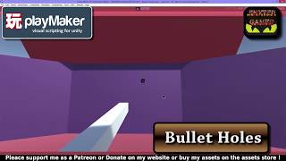 Unity PlayMaker raycast random bullet holes