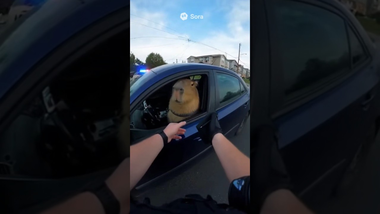 Police Catches CAPYBARA Driving a Car?! 