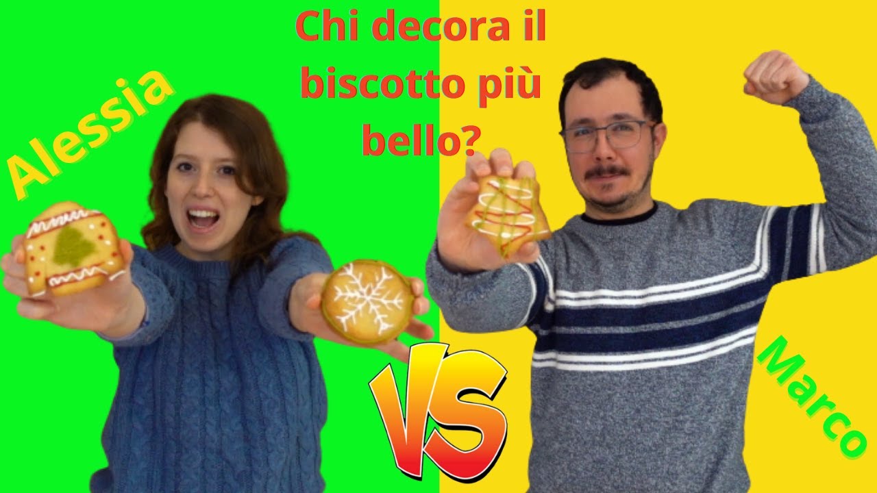 CHI DECORA IL BISCOTTO PIU' BELLO? Biscotti Challenge Alessia VS Marco YouTube