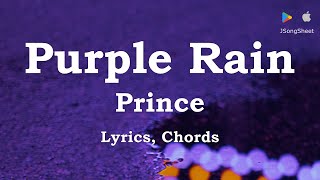 Purple Rain - Prince Lyrics Chords