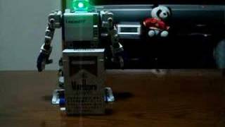 i-SOBOT goes for a box.