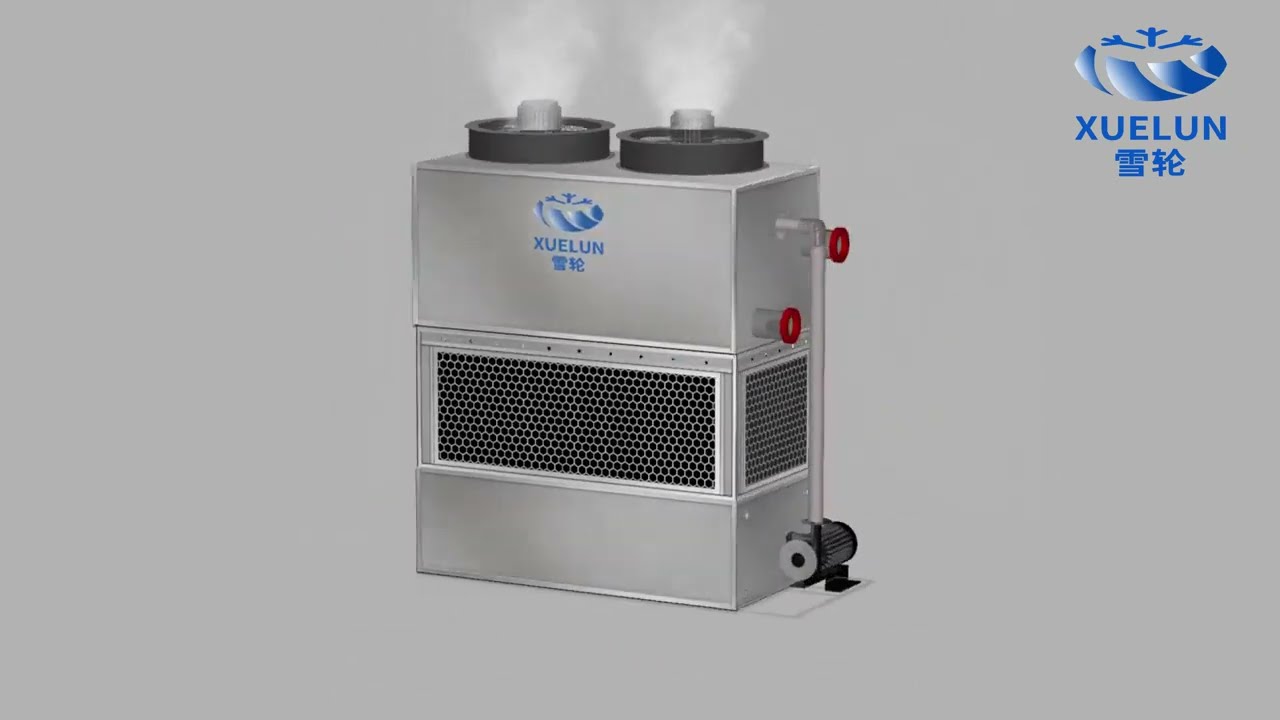 🌀 How Does a Counterflow Closed Circuit Cooling Tower Work? | 3D Model Breakdown 🌀