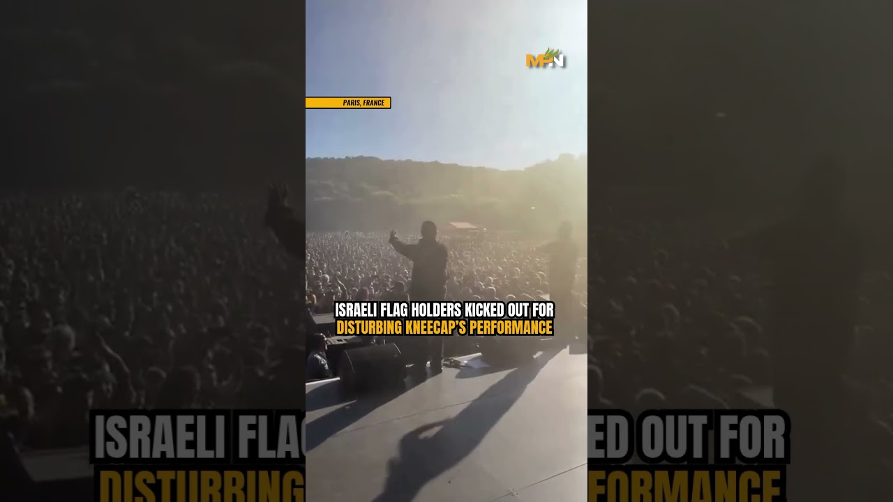 Zionists were kicked out of Kneecap concert for attempting to disrupt the performance.