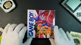 Pokémon Scarlet (Demake) Nintendo Game Boy DMG-01 Handheld Gameplay