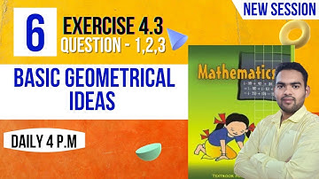 NCERT Exercise 4.3 : Question Number 1,2,3 - Basic Geometrical Ideas | Dj nath creation |class 6