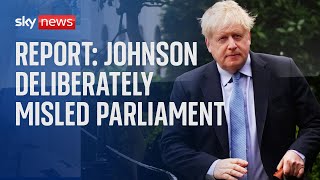 Partygate report: Boris Johnson 'deliberately' misled MPs