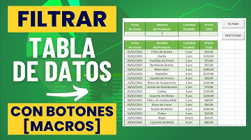 FILTRAR TABLA DE DATOS CON MACRO EN EXCEL #Excel #Exceltips #Exceltutorial