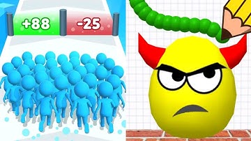 Count Masters VS Draw To Smash Logic Puzzle Satisfying ASMR Gameplay (Android, ios) (New Update)