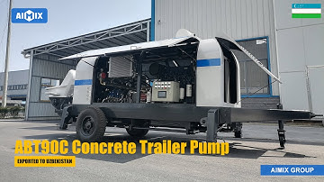 Aimix ABT90C Concrete Trailer Pump Was Exported To Uzbekistan