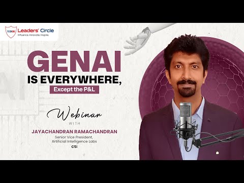 GenAI & the P&L Gap | ROI Strategies with Jayachandran Ramachandran | C5i | TG Leaders’ Circle - video from TechGig