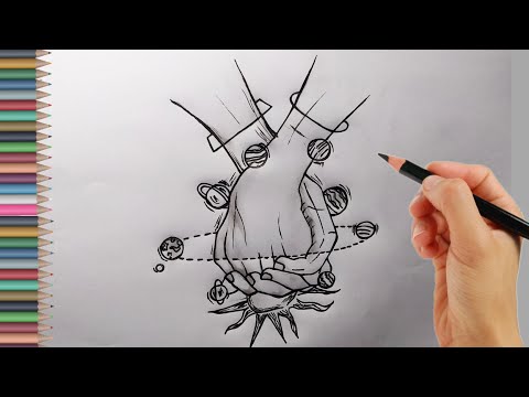رسم تعبيري سهل طريقة رسم يدين متشابكتين بطريقة سهله وبسيطه رسومات معبره