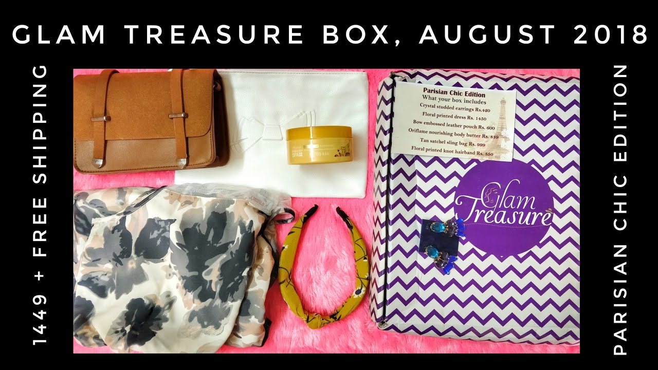 Glam Treasure Box August 2018 |Parisian Chic Edition |Unboxing and Review