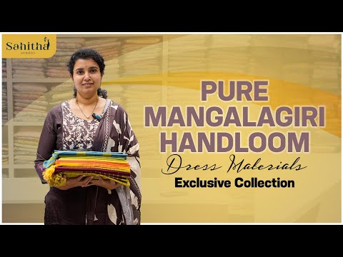 Mangalagiri Handloom Dress Materials | Sahitha Studio | Kukatpally | A.S.  Rao Nagar | Visakhapatnam - YouTube