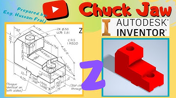 Autodesk Inventor Tutorial: Drawing Z Chuck Jaw Step-by-Step- اوتوديسك انفنتور