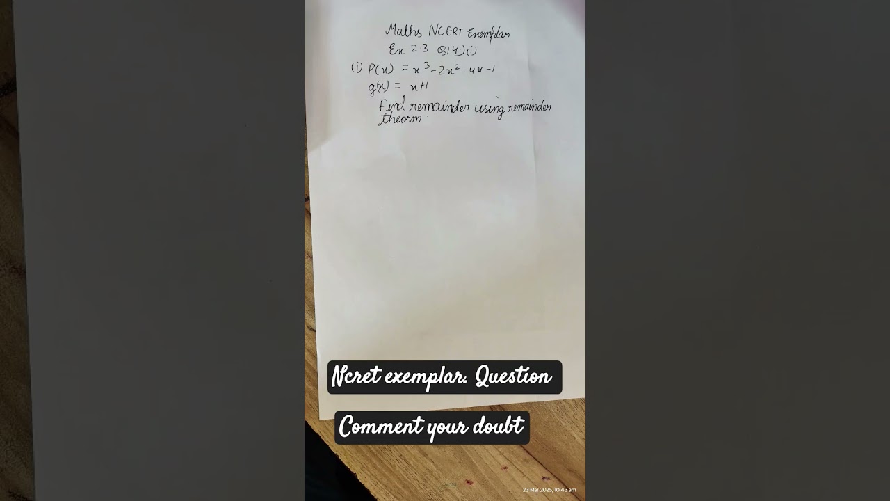 Maths exemplar class 9 question 