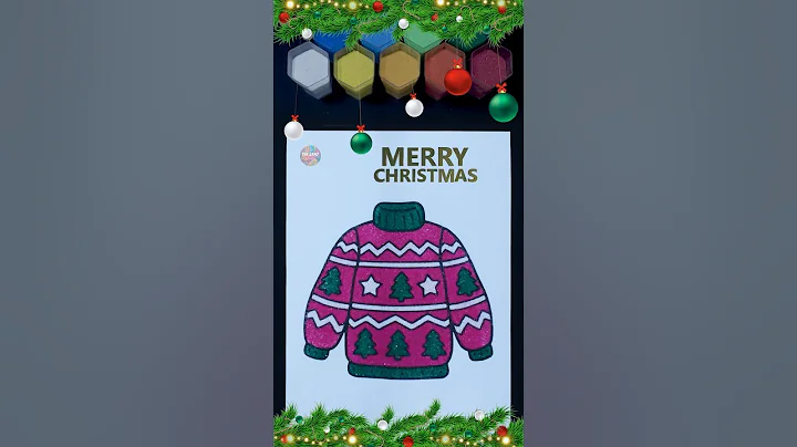 Christmas Sweater Sand Art #asmr #art #sandpainting #satisfying #relaxing #christmas #shorts