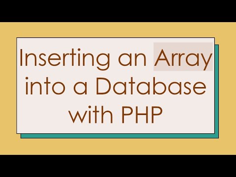 Inserting an Array