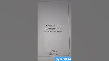 M.Sc. 1sem Differential equations 2018