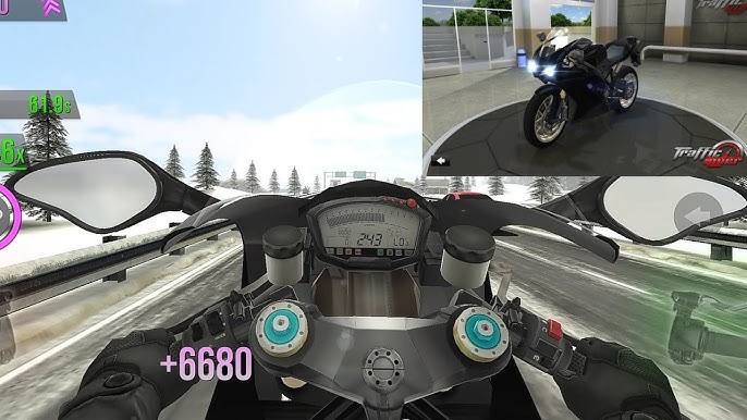 Traffic rider é um jogo de corrida de moto surreal nos celulares  inteligentes 