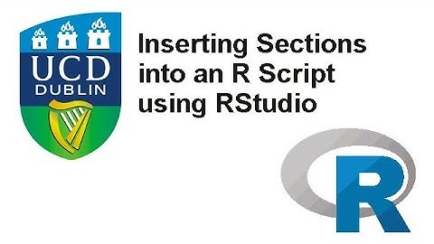 Inserting sections into an R script using RStudio