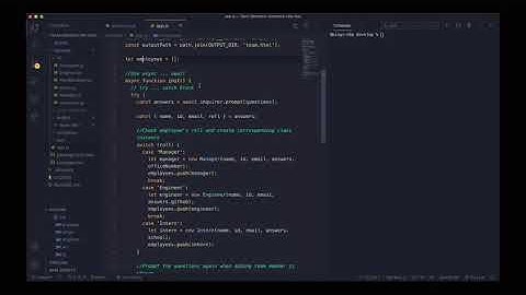 Node Command Line APP -- Team Profile Generator