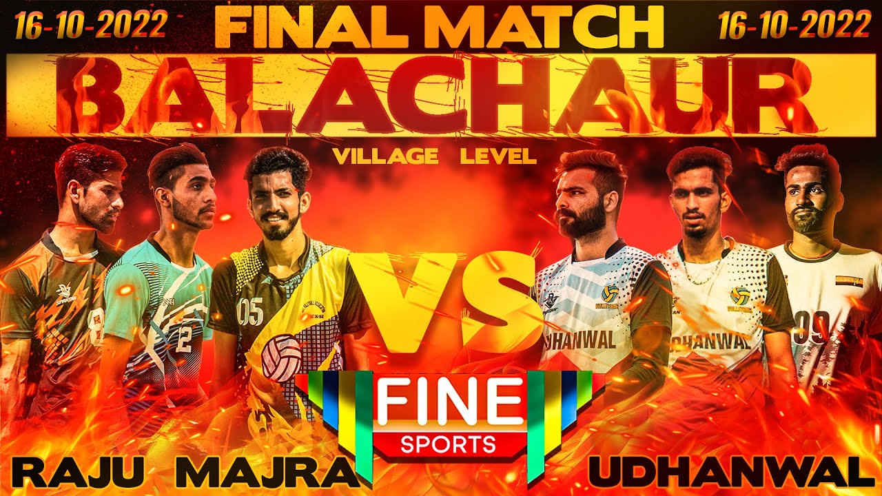 Final Volleyball Match  Raju Majra Vs Udhanwal  Balachaur SBS Nagar   Fine Sports 
