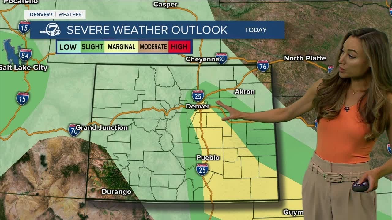 Severe storms possible in Denver and southward Sunday - YouTube