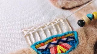 How to stitch flowers basket | Easy Embroidery Tutorial