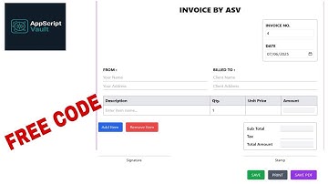 Create an Invoice Web App Using Google Apps Script & Sheets|Easy Step-by-Step Tutorial#excel #google