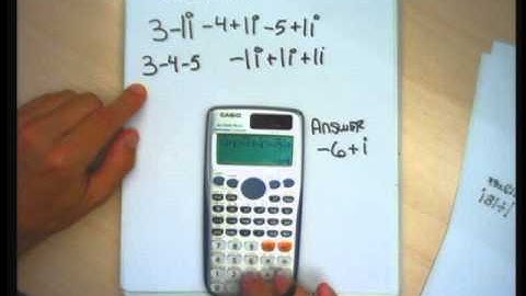 Intermediate Algebra section 4 10  Complex Numbers