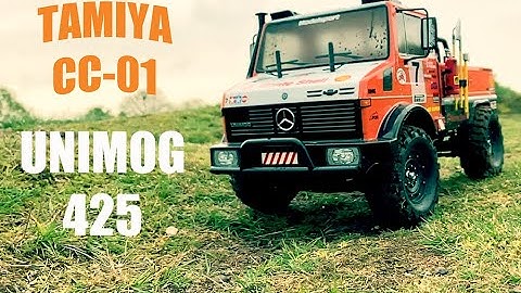 Tamiya CC-01 Unimog 425 - First run ! On the trail .