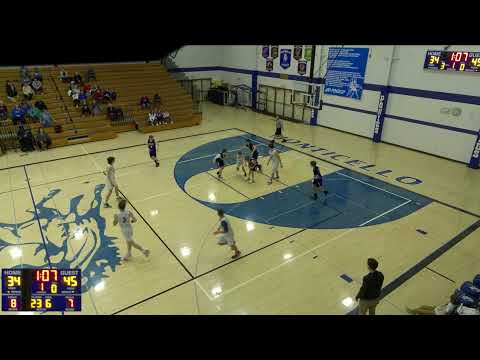 Monticello  vs Barneveld Middle School Mens Basketball